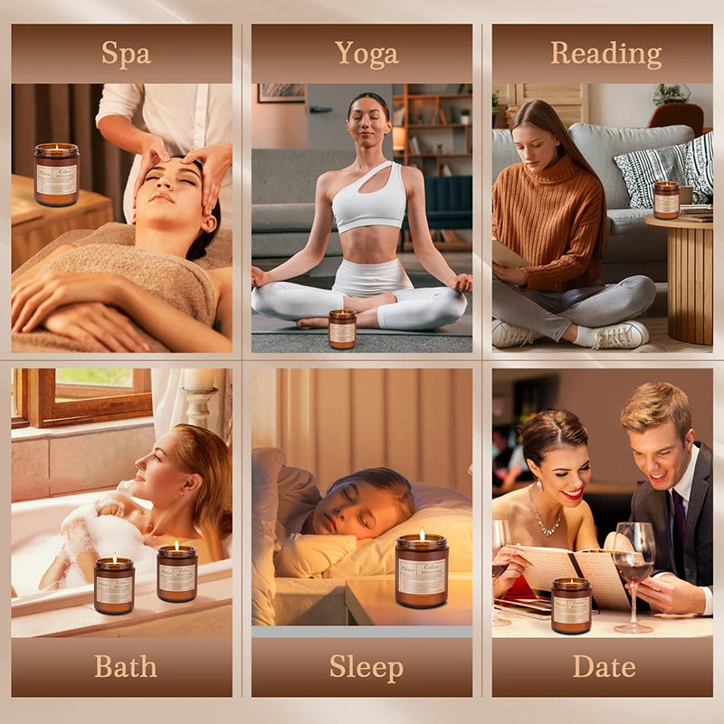 Obisesio Duftkerze Aromatherapie-Kerze für Zuhause Duftende Sojakerze Kaffee/Zitrone/Holz/Lavendel Kerze für Zuhause Frauen Männer - GYLDNE GRÆNSE Gourmet Online Shop
