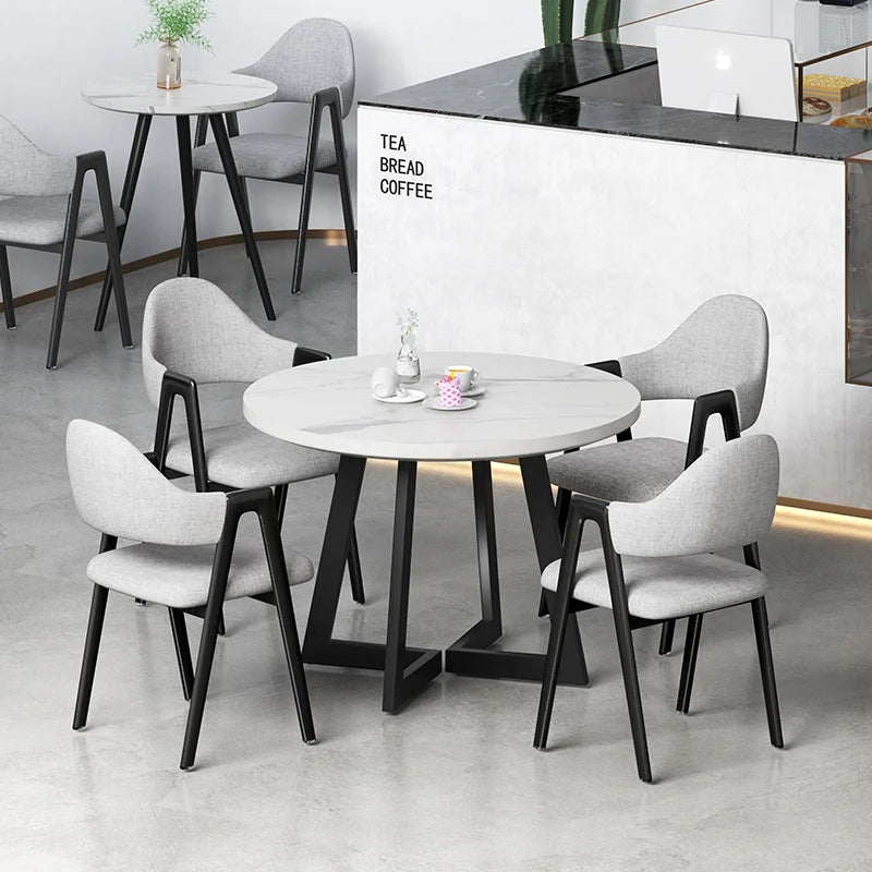Round Set Dining Tables Living Room Retractable White Luxury Dining Tables Folding Space Savers Mesa Plegable Furniture WW50DT - GYLDNE GRÆNSE Gourmet Online Shop