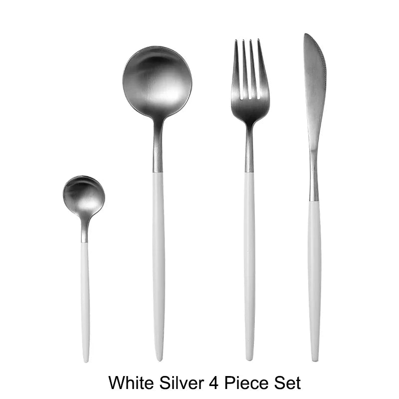 Mattgold 18/10 Edelstahl Luxus Besteck Geschirr Geschirr Messer Löffel Gabel Essstäbchen Besteck Set Spülmaschinenfest - GYLDNE GRÆNSE Gourmet Online Shop