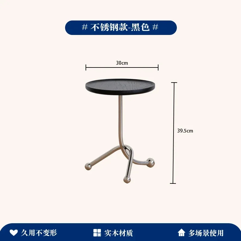 Massivholz Wohnzimmertisch Retro Multifunktions Runder Tisch Haushalt Nachttisch Kleiner Teetisch Multifunktion - GYLDNE GRÆNSE Gourmet Online Shop