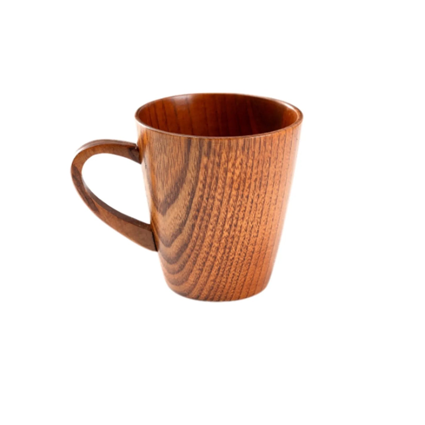 Hölzerne große Bauchtassen handgemachte Holztassen mit Griff Bier Teebecher Kaffee Milch Wassertasse Küche Bar Trinkgeschirr Geschenke - GYLDNE GRÆNSE Gourmet Online Shop