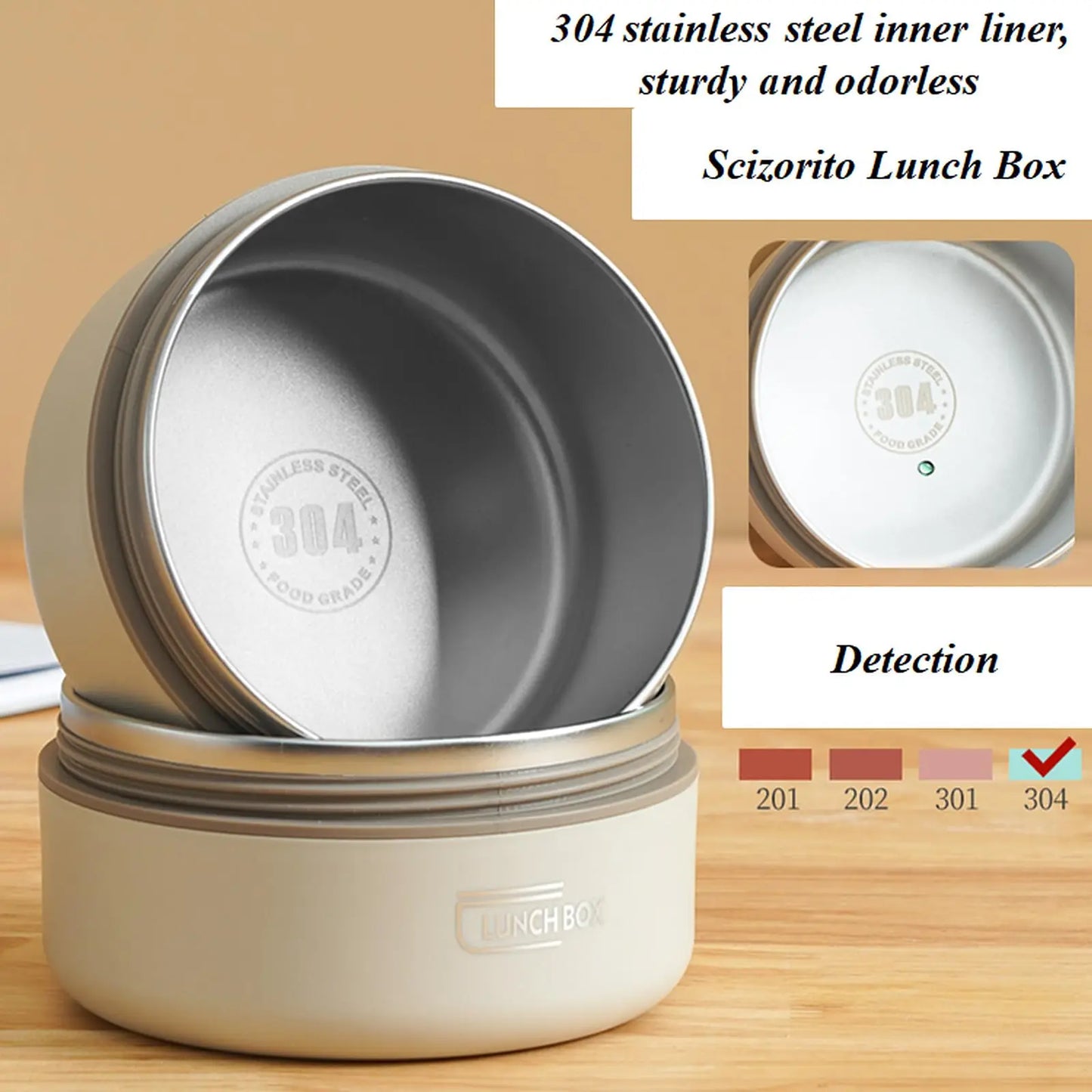 Isolierte Lunchbox, tragbare 3 separate stapelbare Mikrowellen-Bento-Box-Eimer, isolierter Behälter in Lebensmittelqualität auslaufsicher - GYLDNE GRÆNSE Gourmet Online Shop