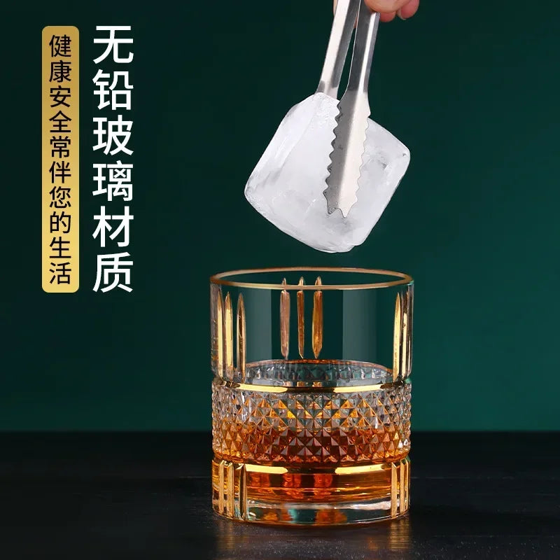 European-style luxury Phnom Penh Whiskey Cup with high sense of home master hand-painted gold glass xo strong glass - GYLDNE GRÆNSE Gourmet Online Shop