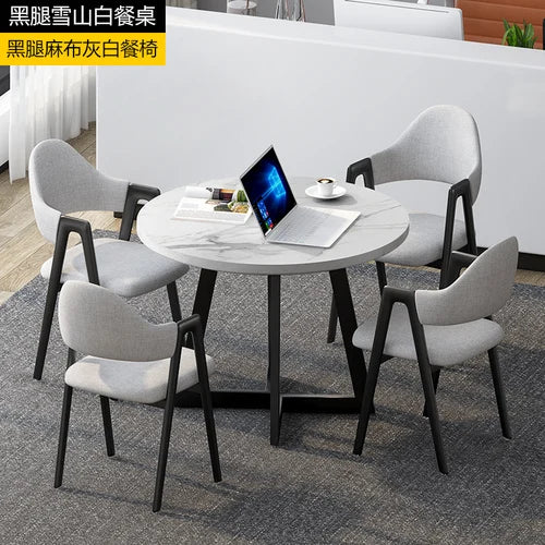 Round Set Dining Tables Living Room Retractable White Luxury Dining Tables Folding Space Savers Mesa Plegable Furniture WW50DT - GYLDNE GRÆNSE Gourmet Online Shop