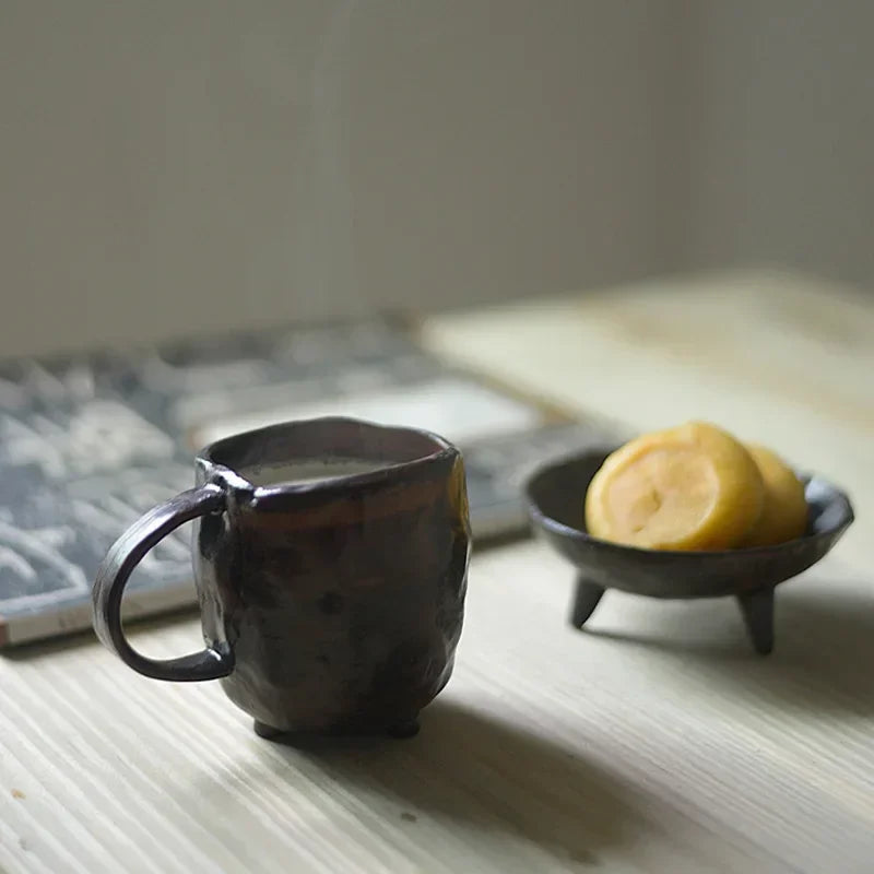 Japanischer Stil Raue Keramik Handgemachte Tasse Imitation Alte Kaffeetasse Keramik Retro Trinktasse Individuelle Trinktee Tasse Milch - GYLDNE GRÆNSE Gourmet Online Shop