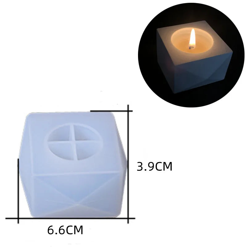 Runde Beton Kerzenglas Silikonform Diy handgemachte Sukkulente Zement Pflanzgefäß Harz Silikonform Gips Aufbewahrungsbox Wohnkultur - GYLDNE GRÆNSE Gourmet Online Shop