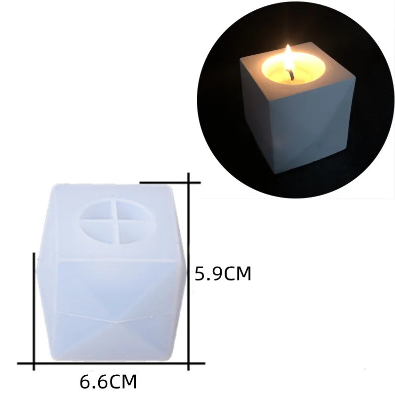 Runde Beton Kerzenglas Silikonform Diy handgemachte Sukkulente Zement Pflanzgefäß Harz Silikonform Gips Aufbewahrungsbox Wohnkultur - GYLDNE GRÆNSE Gourmet Online Shop