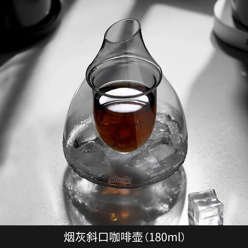 Bincoo Doppelschichtglas handgebrühte Kanne Set Cold Brew Kaffeekanne Cold Brew Pot Eis Tropfkanne Eis American Cup 180ml - GYLDNE GRÆNSE Gourmet Online Shop