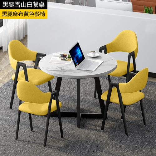 Round Set Dining Tables Living Room Retractable White Luxury Dining Tables Folding Space Savers Mesa Plegable Furniture WW50DT - GYLDNE GRÆNSE Gourmet Online Shop