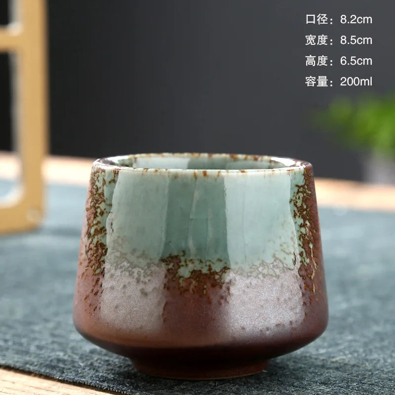 Retro Teetasse Ofen Transformation Keramik Kaffeetasse Haushalt Wasserschale Rohe Keramik Kreatives Büro Trinkgeschirr 200ML - GYLDNE GRÆNSE Gourmet Online Shop