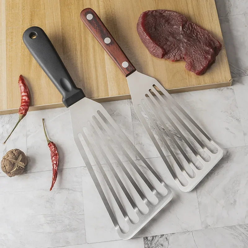 Edelstahl Fischspatel Küche Braten Pfannenwender Steak Pfannenwender Teppanyaki Werkzeug Aal Pfannenwender Mehrzweckpfannenwender - GYLDNE GRÆNSE Gourmet Online Shop