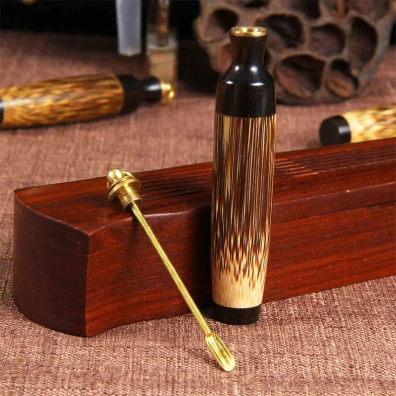 Sandelholz Flasche Schnupftabak Fläschchen Handgemachte Holz geschnitzt Kunsthandwerk mit Löffelspender Kugel Rakete Schnüffler Rauchen Pfeife Werkzeuge - GYLDNE GRÆNSE Gourmet Online Shop