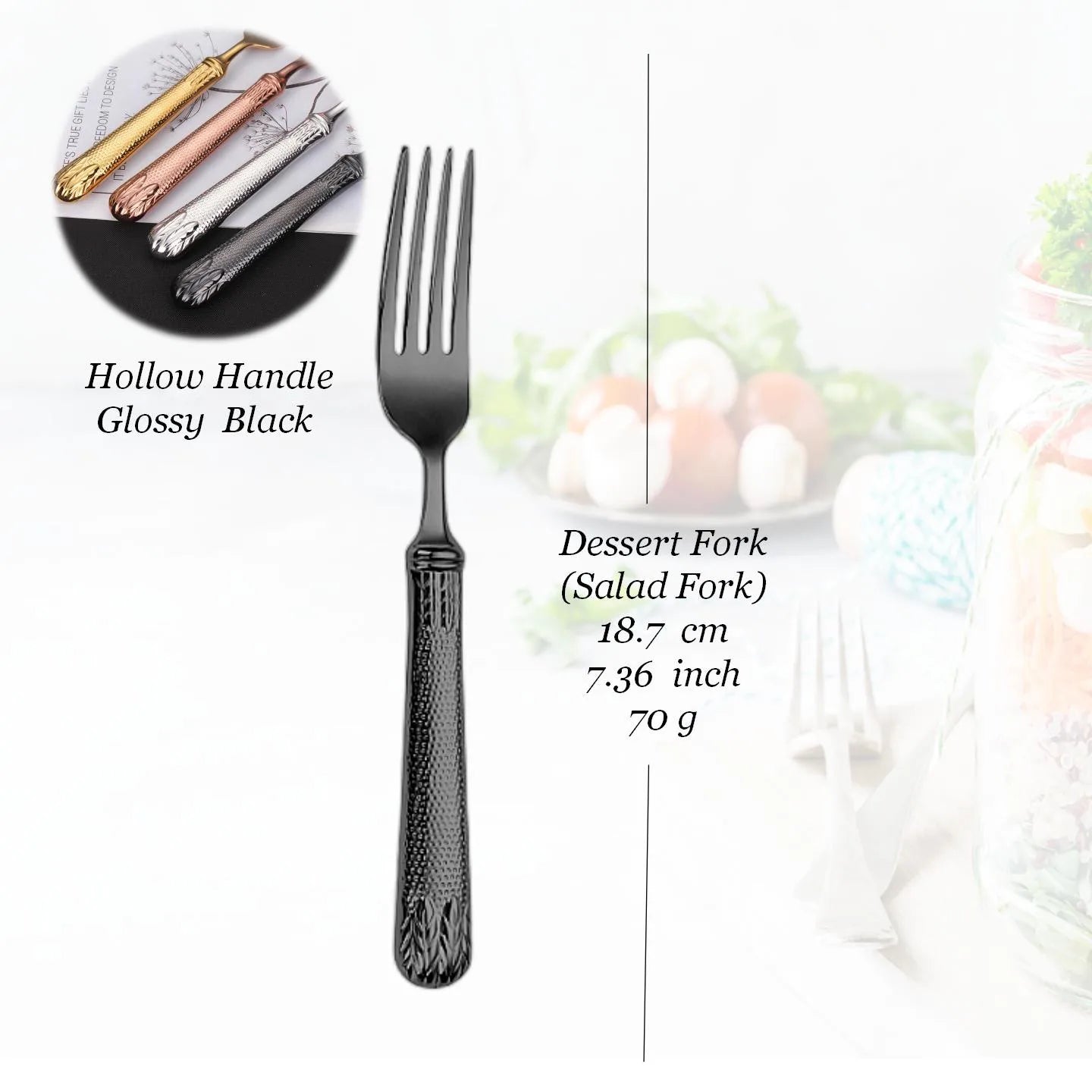 Edelstahl-Besteckset, Besteck mit hohlem Griff, gefertigt von höchster Qualität, 18-10, Luxus-Silberbesteck für die Hochzeit - GYLDNE GRÆNSE Gourmet Online Shop