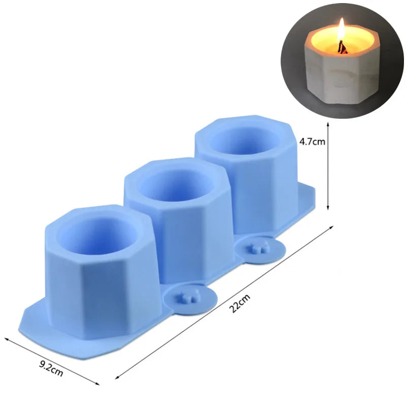 Runde Beton Kerzenglas Silikonform Diy handgemachte Sukkulente Zement Pflanzgefäß Harz Silikonform Gips Aufbewahrungsbox Wohnkultur - GYLDNE GRÆNSE Gourmet Online Shop