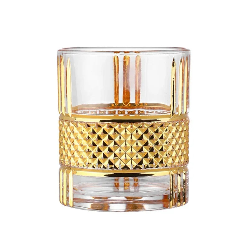 European-style luxury Phnom Penh Whiskey Cup with high sense of home master hand-painted gold glass xo strong glass - GYLDNE GRÆNSE Gourmet Online Shop