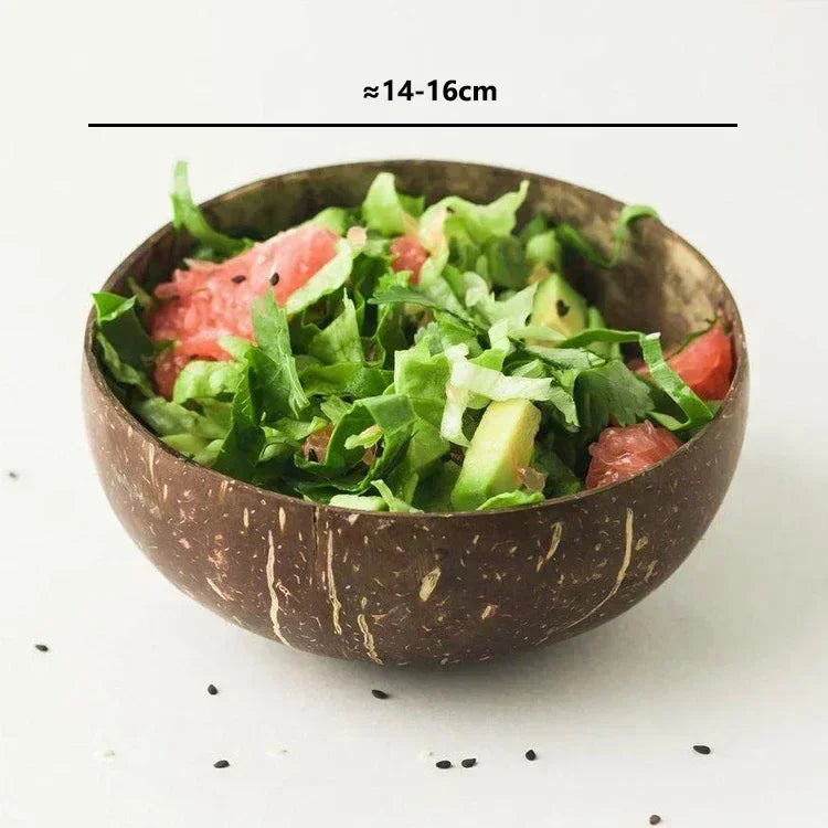 Natural Coconut Bowl Wooden Handmade Coconut Bowls for Eating Tableware - GYLDNE GRÆNSE Gourmet Online Shop