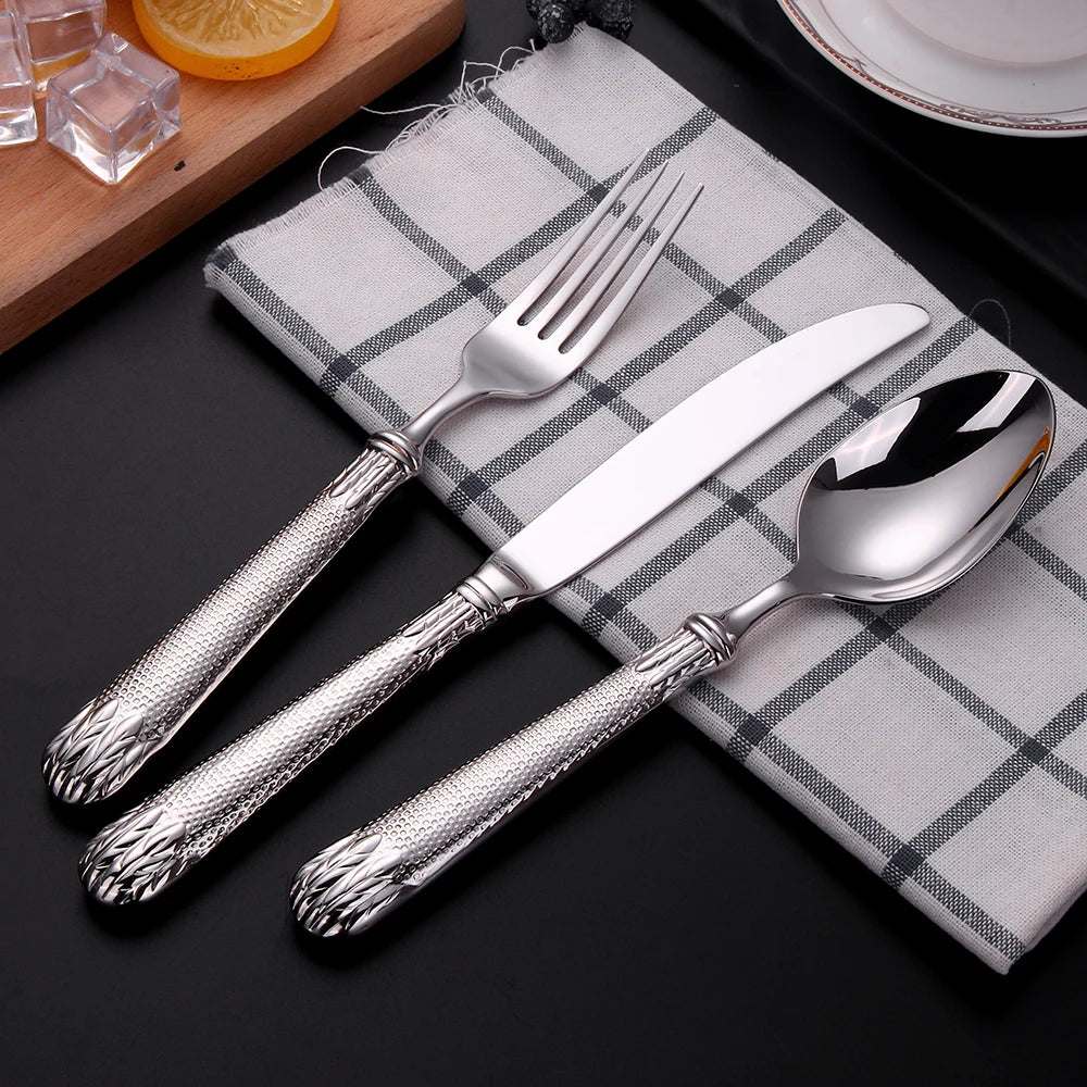 Edelstahl-Besteckset, Besteck mit hohlem Griff, gefertigt von höchster Qualität, 18-10, Luxus-Silberbesteck für die Hochzeit - GYLDNE GRÆNSE Gourmet Online Shop
