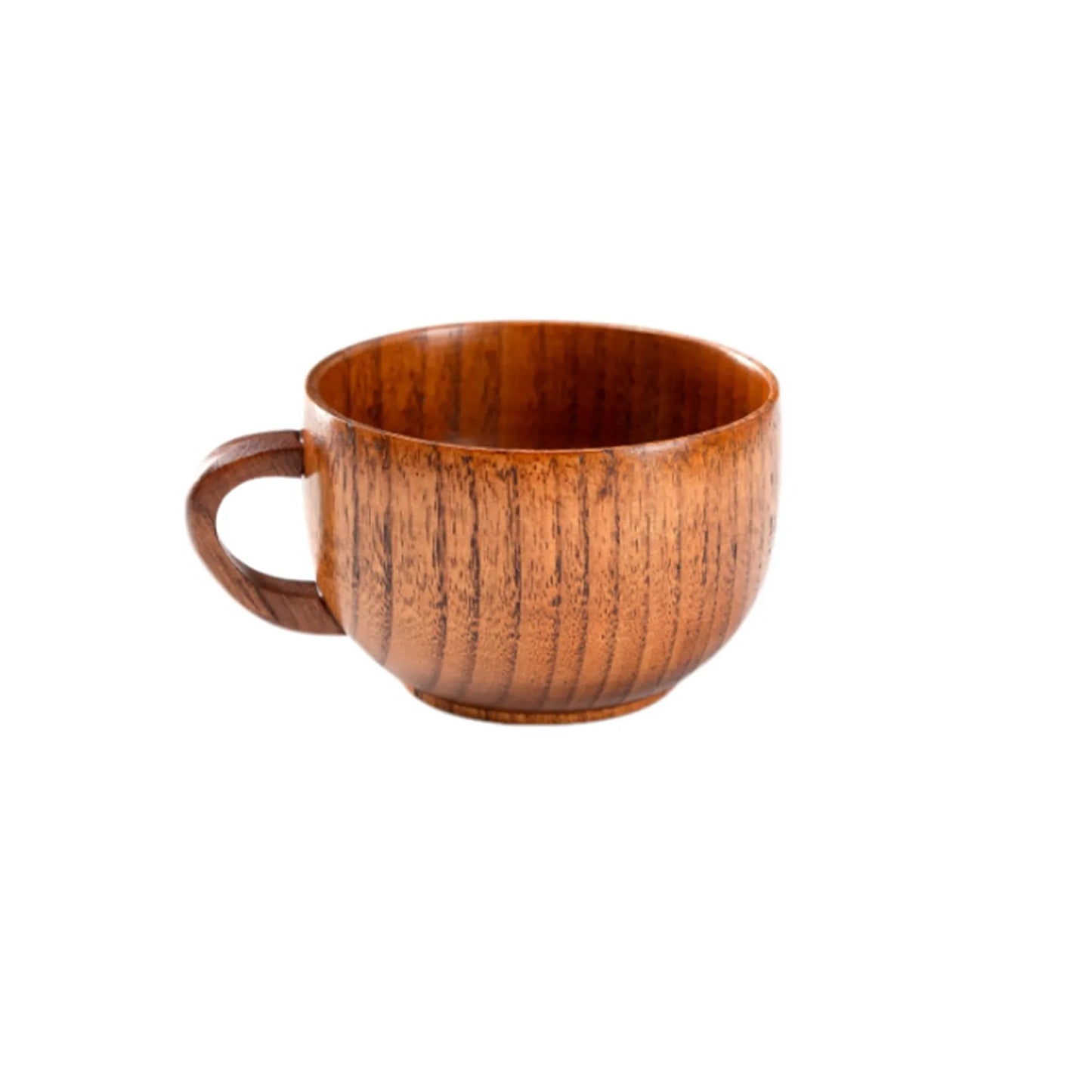 Hölzerne große Bauchtassen handgemachte Holztassen mit Griff Bier Teebecher Kaffee Milch Wassertasse Küche Bar Trinkgeschirr Geschenke - GYLDNE GRÆNSE Gourmet Online Shop