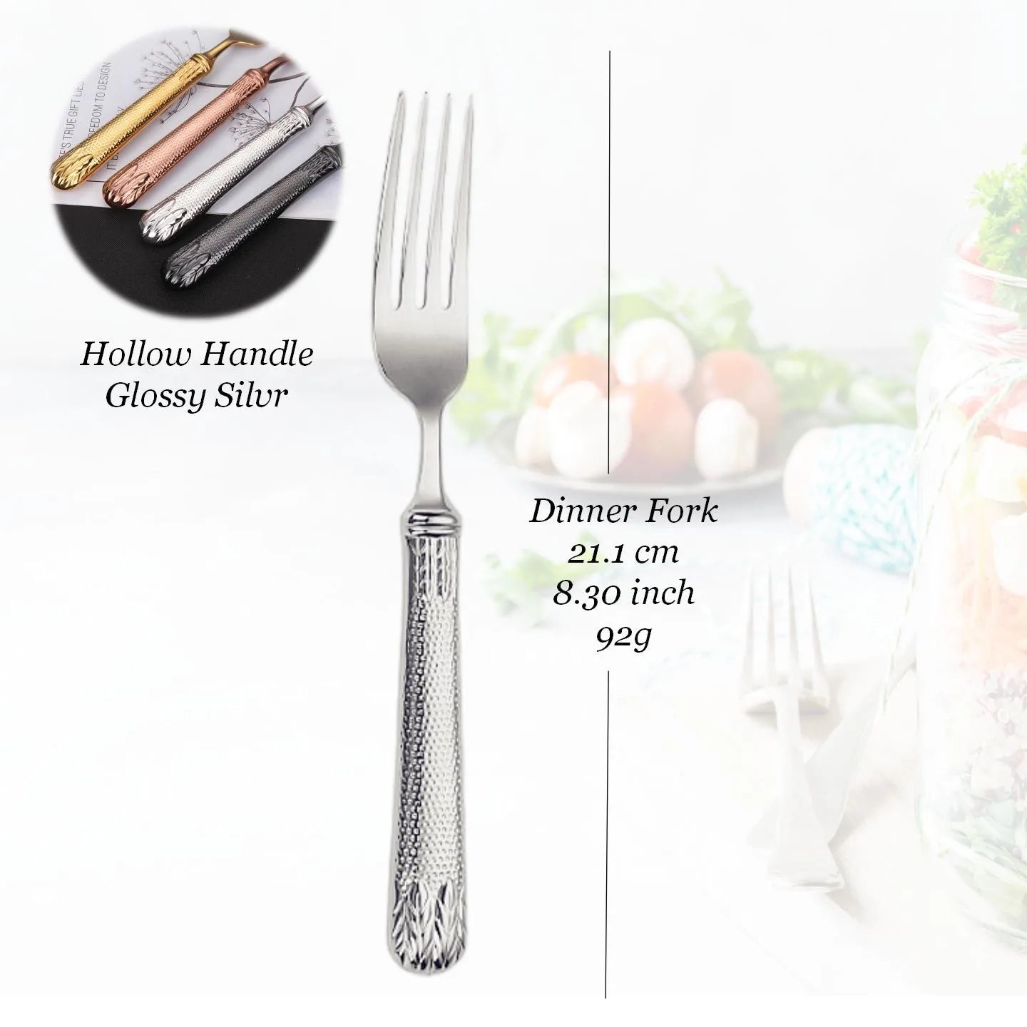 Edelstahl-Besteckset, Besteck mit hohlem Griff, gefertigt von höchster Qualität, 18-10, Luxus-Silberbesteck für die Hochzeit - GYLDNE GRÆNSE Gourmet Online Shop