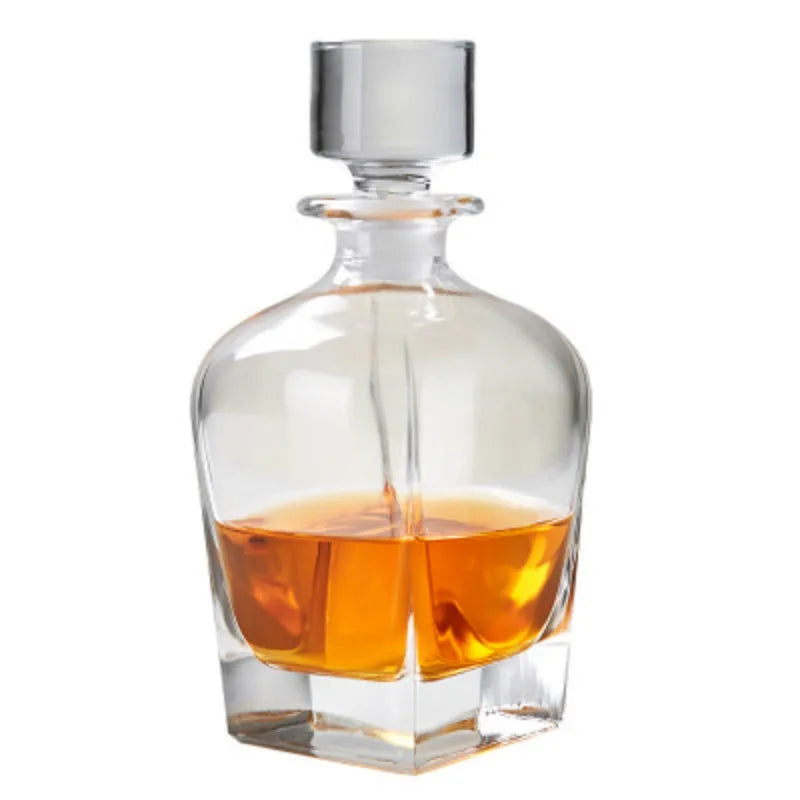500-800Ml Elegante Whisky Weinflasche Likör Trennwand Dickes bleifreies Glas Wein Dekanter Kunst Wein Set Destillierter Getränketopf - GYLDNE GRÆNSE Gourmet Online Shop