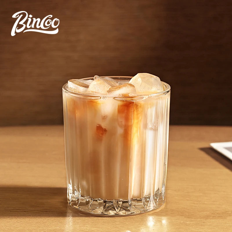 Bincoo Kaffeeglas Australische weiße Tasse Latte Tasse Einfache Retro Dirty Ice Amerikanische Vertikale Kaffeetasse - GYLDNE GRÆNSE Gourmet Online Shop