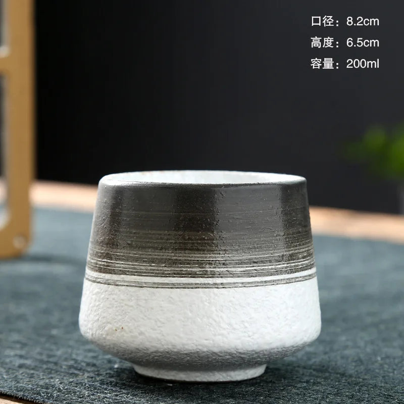 Retro Teetasse Ofen Transformation Keramik Kaffeetasse Haushalt Wasserschale Rohe Keramik Kreatives Büro Trinkgeschirr 200ML - GYLDNE GRÆNSE Gourmet Online Shop