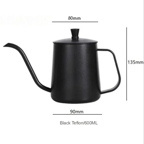 Cafeteira Tropfkaffeekanne 600ml Expresso Tropfkessel Edelstahlgriff Langer Schwanenhals Auslauf Tropfkessel Kaffee Teekanne Vintage - GYLDNE GRÆNSE Gourmet Online Shop