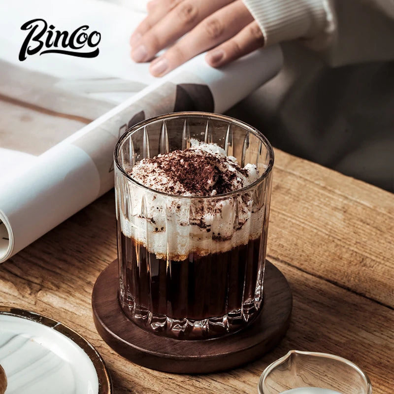 Bincoo Kaffeeglas Australische weiße Tasse Latte Tasse Einfache Retro Dirty Ice Amerikanische Vertikale Kaffeetasse - GYLDNE GRÆNSE Gourmet Online Shop