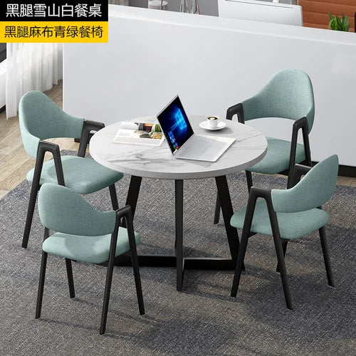Round Set Dining Tables Living Room Retractable White Luxury Dining Tables Folding Space Savers Mesa Plegable Furniture WW50DT - GYLDNE GRÆNSE Gourmet Online Shop