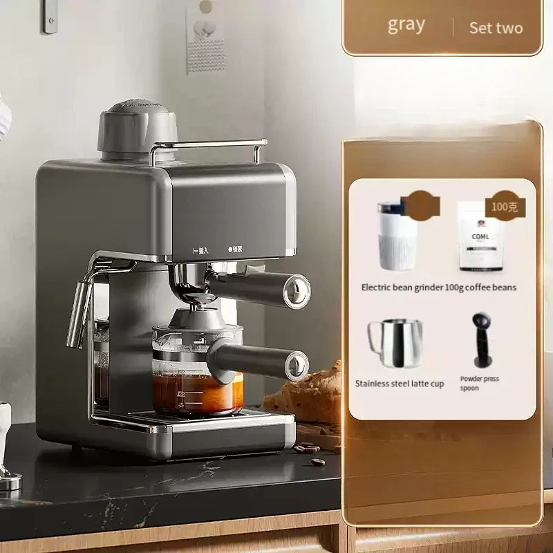 EA39 Kaffeemaschine Kleiner Haushalt Italienischer Latte Milchschaum Halbautomatisch Elektrisches Bohnenmahlen Büro Schlafsaal - GYLDNE GRÆNSE Gourmet Online Shop