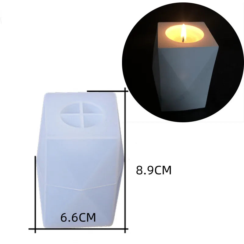 Runde Beton Kerzenglas Silikonform Diy handgemachte Sukkulente Zement Pflanzgefäß Harz Silikonform Gips Aufbewahrungsbox Wohnkultur - GYLDNE GRÆNSE Gourmet Online Shop