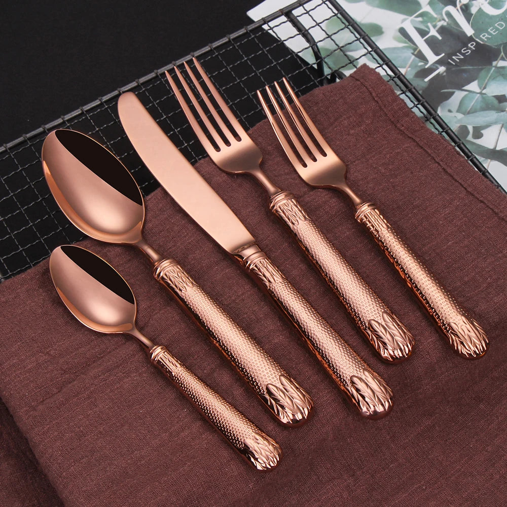 Edelstahl-Besteckset, Besteck mit hohlem Griff, gefertigt von höchster Qualität, 18-10, Luxus-Silberbesteck für die Hochzeit - GYLDNE GRÆNSE Gourmet Online Shop
