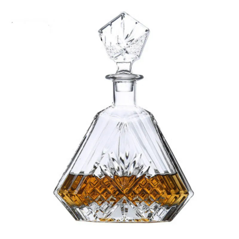 500-800Ml Elegante Whisky Weinflasche Likör Trennwand Dickes bleifreies Glas Wein Dekanter Kunst Wein Set Destillierter Getränketopf - GYLDNE GRÆNSE Gourmet Online Shop
