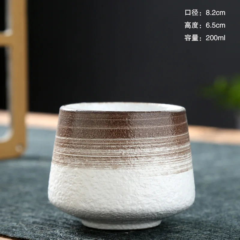 Retro Teetasse Ofen Transformation Keramik Kaffeetasse Haushalt Wasserschale Rohe Keramik Kreatives Büro Trinkgeschirr 200ML - GYLDNE GRÆNSE Gourmet Online Shop