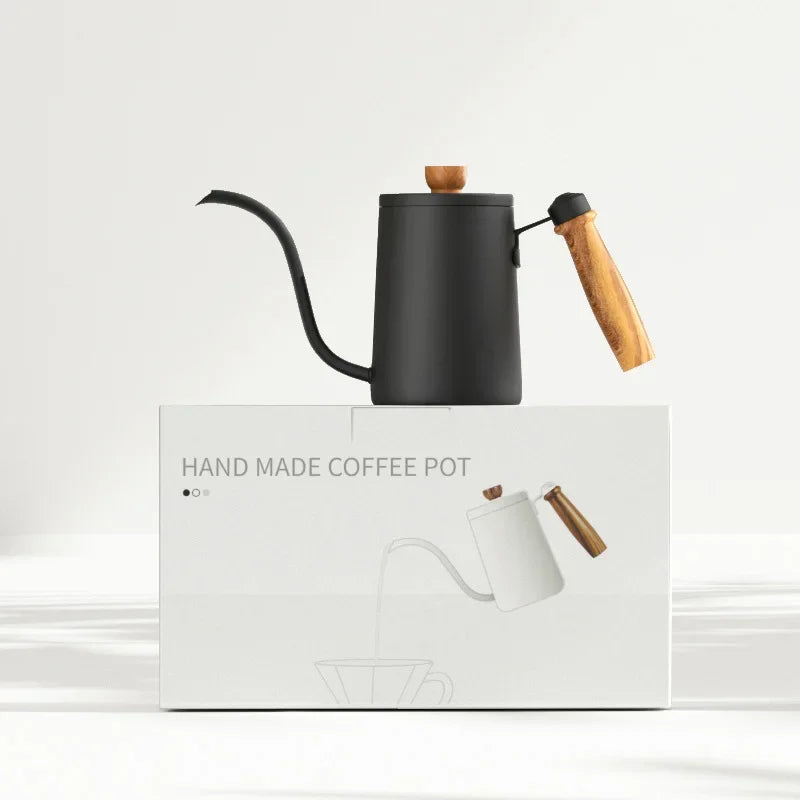 Cafeteira Tropfkaffeekanne 600ml Expresso Tropfkessel Edelstahlgriff Langer Schwanenhals Auslauf Tropfkessel Kaffee Teekanne Vintage - GYLDNE GRÆNSE Gourmet Online Shop