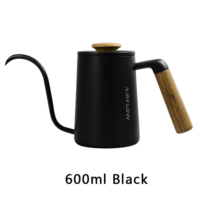 AIRFLOW Pour Over Kaffeekessel 300ml 600ml Edelstahl Schwanenhalskanne Home Barista Kaffee Zubehör - GYLDNE GRÆNSE Gourmet Online Shop