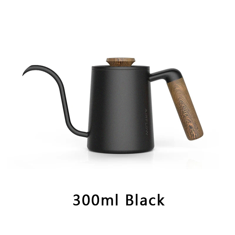 AIRFLOW Pour Over Kaffeekessel 300ml 600ml Edelstahl Schwanenhalskanne Home Barista Kaffee Zubehör - GYLDNE GRÆNSE Gourmet Online Shop