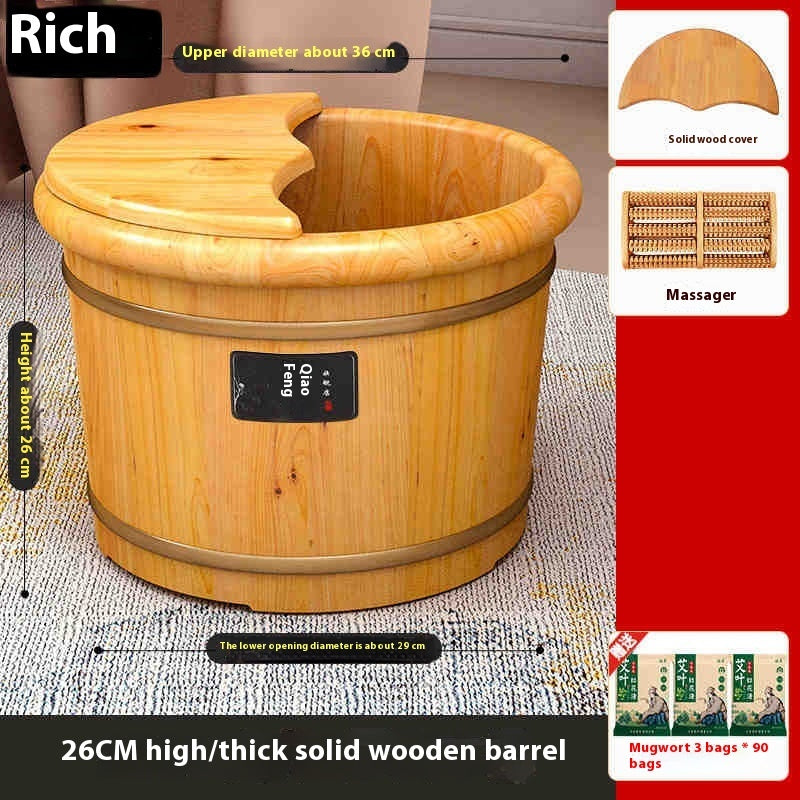 Fußbad Holz Comfort Household Solid Wood Foot Washing Bucket Insulated Wood - GYLDNE GRÆNSE Gourmet Online Shop