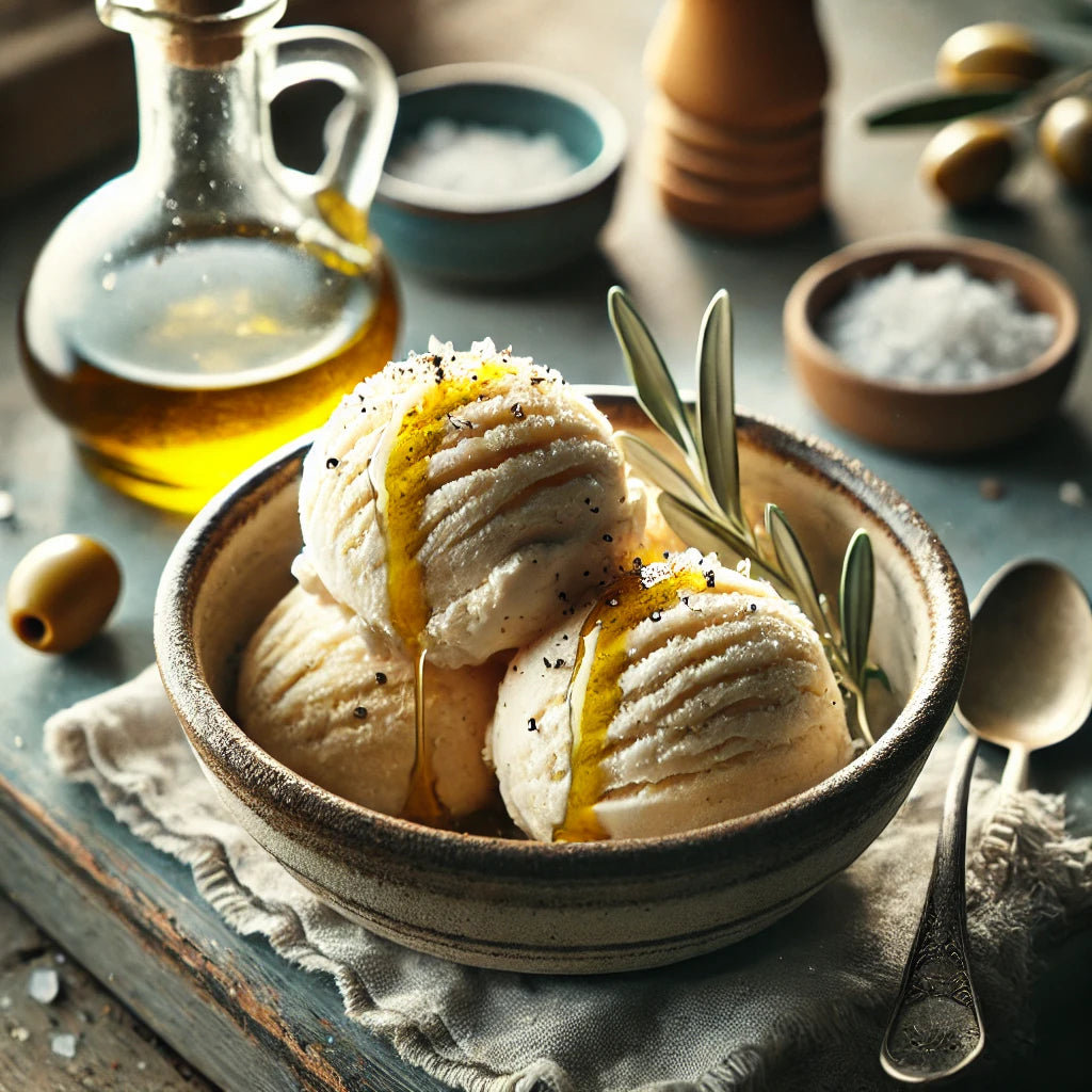 Vanille Eiscreme mit Olivenöl & Salz - GYLDNE GRÆNSE Gourmet Online Shop