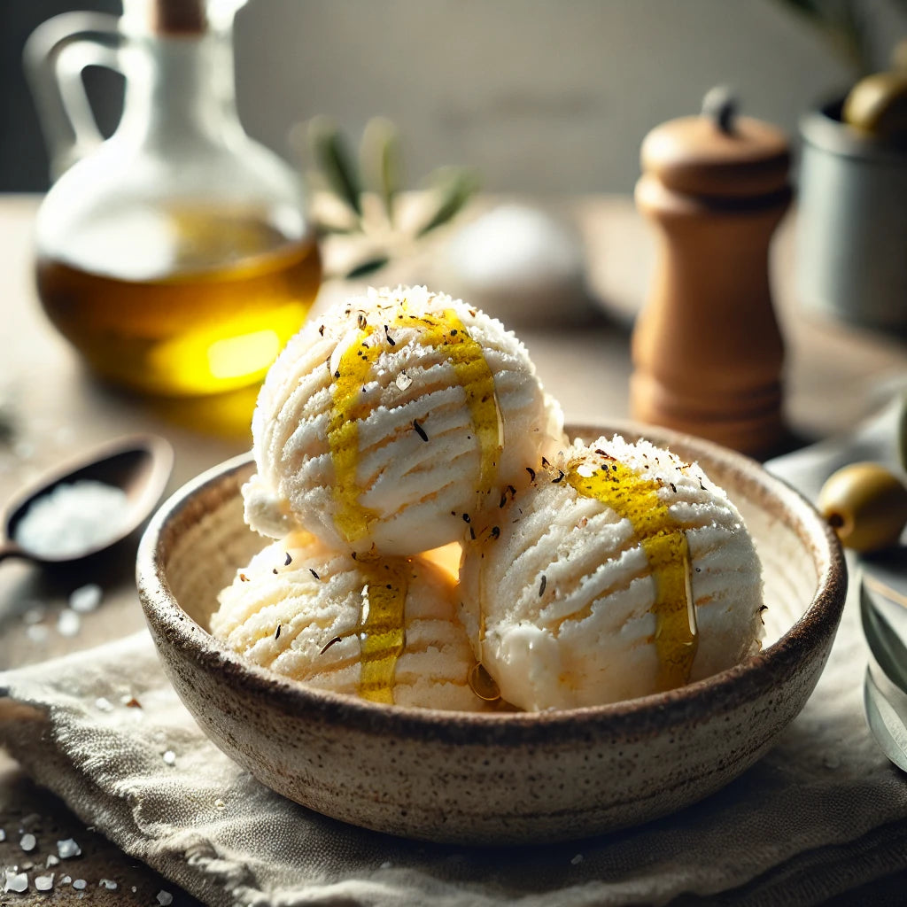 Vanille Eiscreme mit Olivenöl & Salz - GYLDNE GRÆNSE Gourmet Online Shop