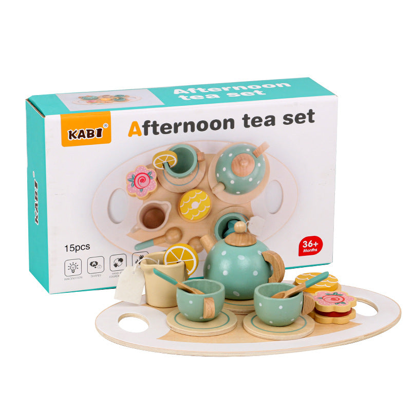 Kinderheim Nachmittagstee Desserts Kuchenverkauf Teekanne Tassen Teeservice Weihnachtsspielzeug aus Holz Geschenke - G﻿YLDNE GRÆNSE Gourmet Online Shop 