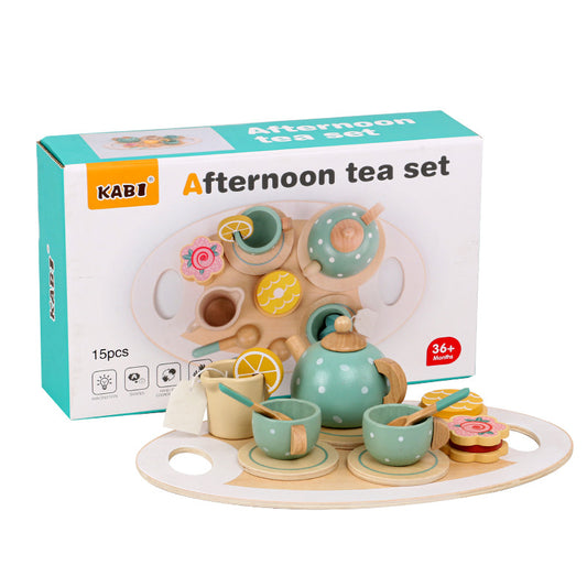 Kinderheim Nachmittagstee Desserts Kuchenverkauf Teekanne Tassen Teeservice Weihnachtsspielzeug aus Holz Geschenke - G﻿YLDNE GRÆNSE Gourmet Online Shop 