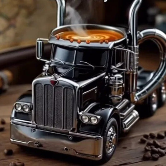 1PC Kreativer 11oz Kaffeebecher im Truck-Design. Ideal als Sattelschlepper-Kaffeetasse oder Desktop-Ornament für die Heimküche. - G﻿YLDNE GRÆNSE Gourmet Online Shop 