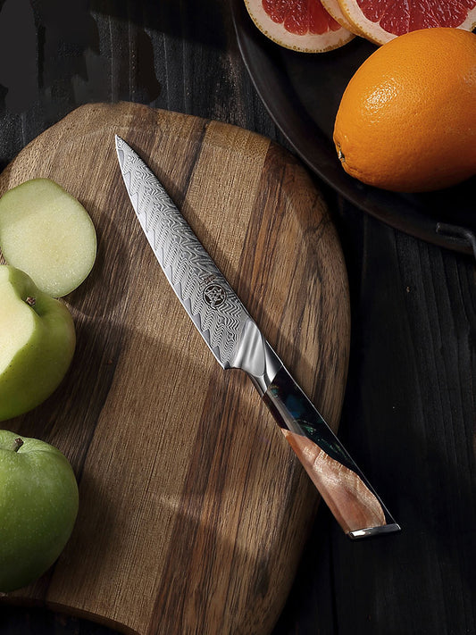 Damastkornstahlmesser Hohe Härte Schleifen Freihandschmieden Sammlung Messer OBSTMESSER Damascus - G﻿YLDNE GRÆNSE Gourmet Online Shop 