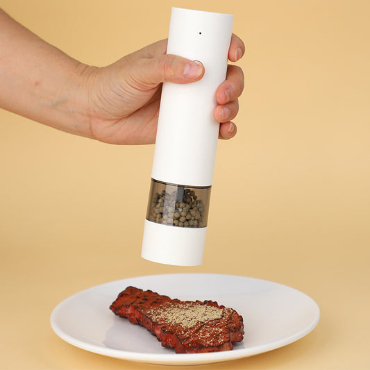 Elektrische Pfeffer- und Meersalzmühle mit USB-Aufladung mit Basis und doppelter Unterstützung für einfaches Aufladen und Verwenden - G﻿YLDNE GRÆNSE Gourmet Online Shop 