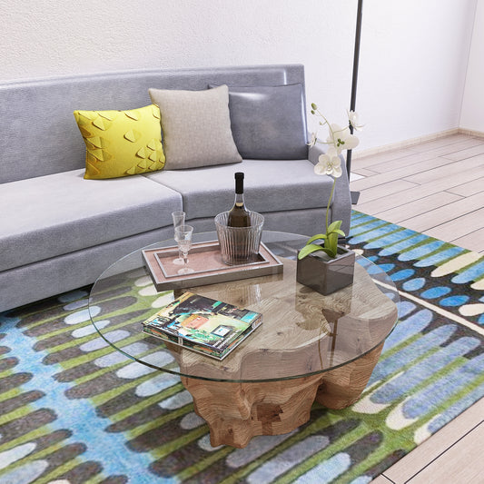 36" Zoll runde Tischplatte aus gehärtetem Glas Klarglas 1/4" Zoll dicke, flache polierte Kante - G﻿YLDNE GRÆNSE Gourmet Online Shop 