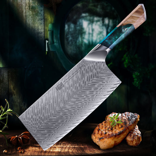 Damast Scharfes Küchenmesser Haushalt Schneidemesser Chinesisches Kochmesser - G﻿YLDNE GRÆNSE Gourmet Online Shop 