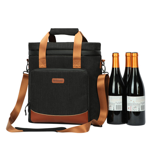 Verdickte wasserdichte und kollisionsbeständige Rotweintasche, um Wein kalt und kühl zu halten tragbare Eisbeutel-Isoliertasche - G﻿YLDNE GRÆNSE Gourmet Online Shop 