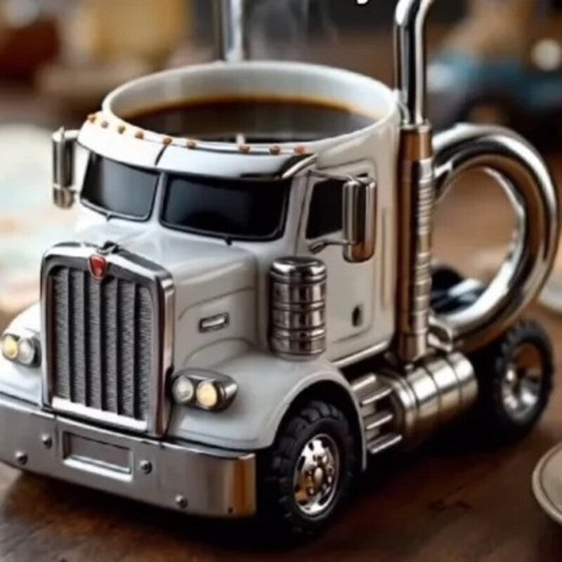 1PC Kreativer 11oz Kaffeebecher im Truck-Design. Ideal als Sattelschlepper-Kaffeetasse oder Desktop-Ornament für die Heimküche. - G﻿YLDNE GRÆNSE Gourmet Online Shop 