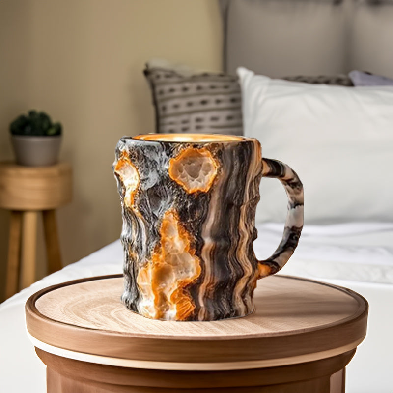 Heilung & spirituelle Gaben: Neuer mehrfarbiger Becher aus natürlichem Mineralkristall. Bunte Kristall-Weihnachtstasse für Kaffee, perfekt für das Festival. - G﻿YLDNE GRÆNSE Gourmet Online Shop 